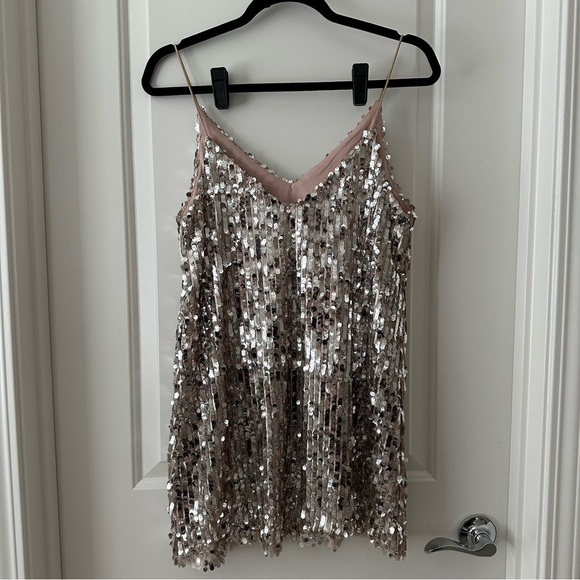 Lulus Shine Art Silver Sequin Mini Dress - Picture 4 of 6